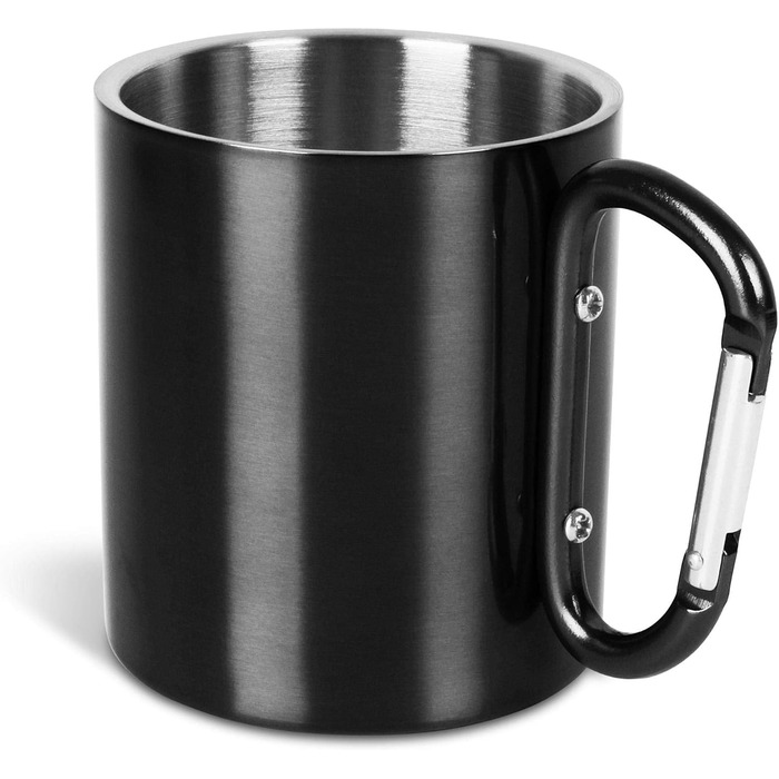 Набір вуличного посуду Normani, що складається з тарілки, чашки та столових приборів із 5 предметів із відкривачкою для пляшок із нержавіючої сталі - вуличний, кемпінговий, туристичний (чорний)