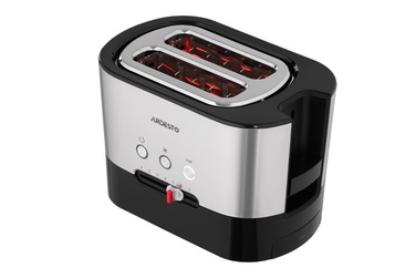 ARDESTO Тостер Steel Collection T-K210 1000 Вт, металл+пластик, серебристо-черный