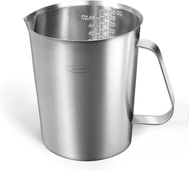 Мерный стакан 1500 мл, нержавеющая сталь Vialex