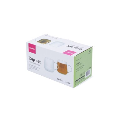 Набор из 2-х кружек Fissman 410 мл жаростойкое стекло (6598)