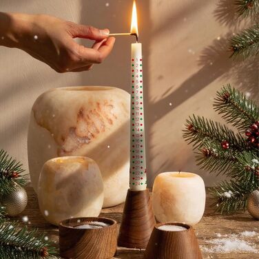 Набор из 2 рождественских свечей в виде адвент-календаря 2 х 24 см, белый UIKTSSL