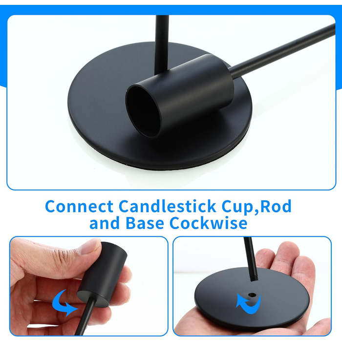 Набір із 6 свічників 33/28/23 см HAOYULUO