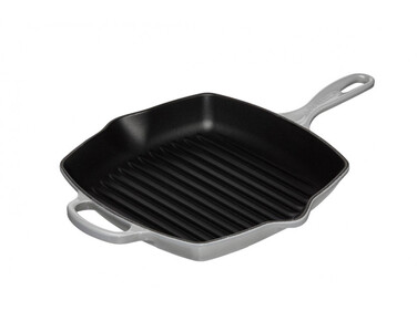 Сковорода гриль квадратна 26 см Perlgrau Le Creuset