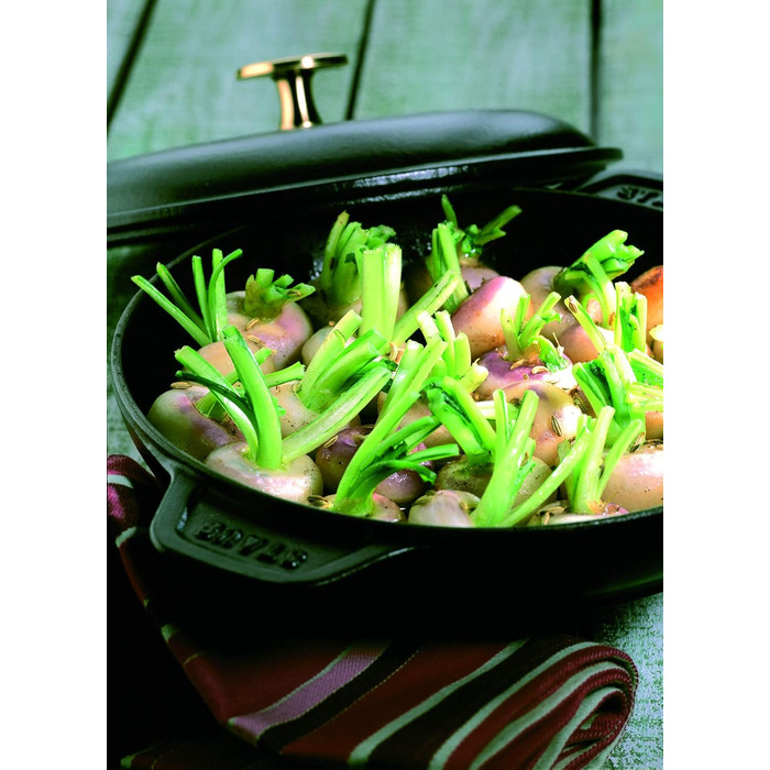 Чавунна форма для запікання 20 см з кришкою, чорна Staub