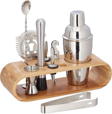 Барний набір для коктейлів, 10 предметів Relaxdays