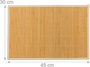 Набір із 6 сервірувальних килимків 45 x 30 см, кремовий Relaxdays