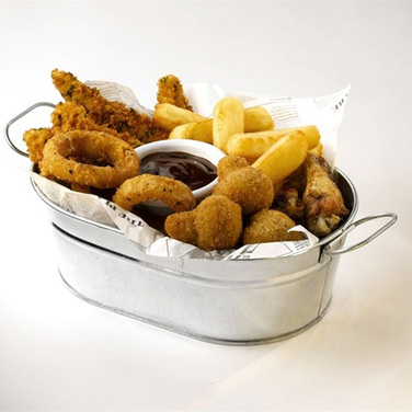 Емкость овальная 23x15x7см из оцинкованной стали, GenWare