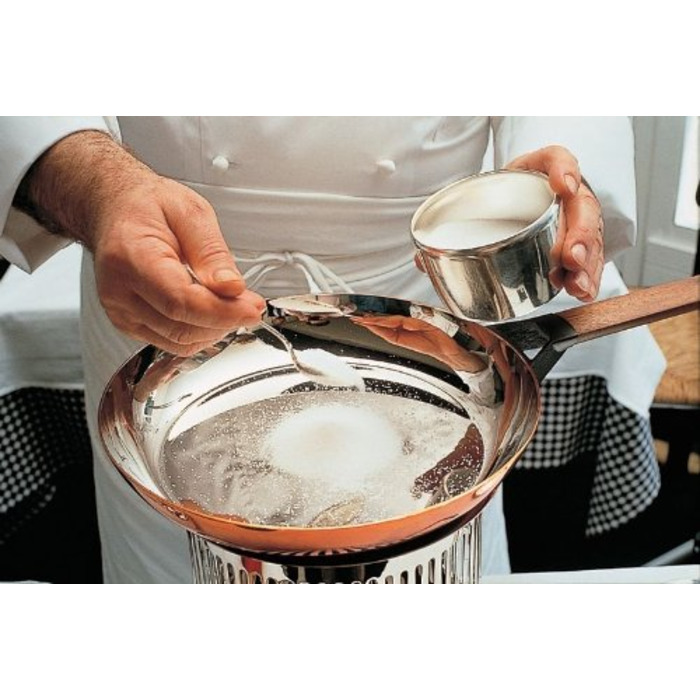 Сковорода 28 см з деревяною ручкою мідна Cintura Orione Alessi