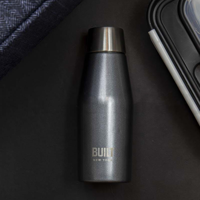 Бутылка металлическая Built Charcoal, с двойными стенками, 330 мл