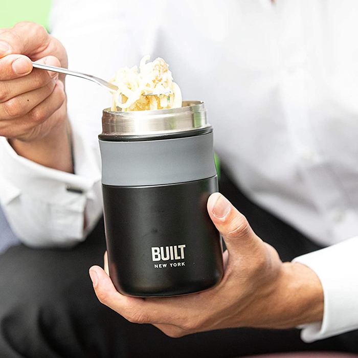 Контейнер для їжі Built Classic, чорний, 9 х 15,5 см, 490 мл