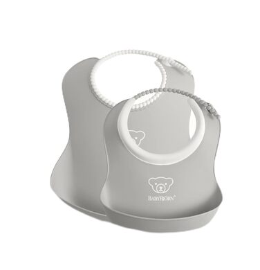 Слюнявчики для дітей 2 предмети, сірий  BabyBjörn