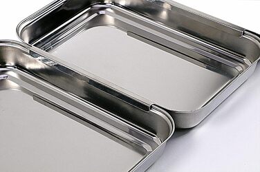 Панірувальна станція APS, 3 предмети - професійний набір для панірування, що складається з 3 з'єднуваних мисок з нержавіючої сталі (кожна 18 x 15,5 см) / компактна штабельована / придатна для миття в посудомийній машині