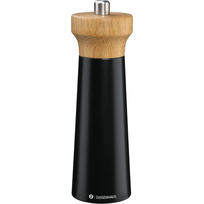 Черная/буковая древесина Фрезерная головка из древесины дуба с бесступенчатой регулировкой высокопроизводительной керамической шлифовальной машины Мельница для специй для соли 18 см, Ø 5,6 см Черный/Дуб
