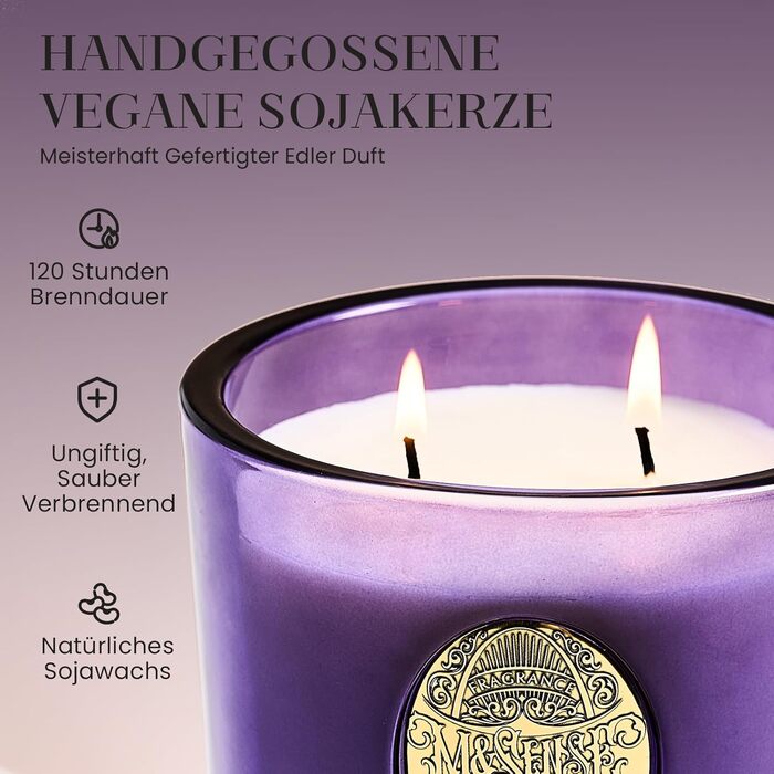 Ароматна свічка M&SENSE Лісова хатина, ароматичні свічки у склянці, натуральна соєва свічка, час горіння 55 годин, подарункові свічки для жінок та чоловіків, подарункова свічка (ягідний насичений, 560 г)