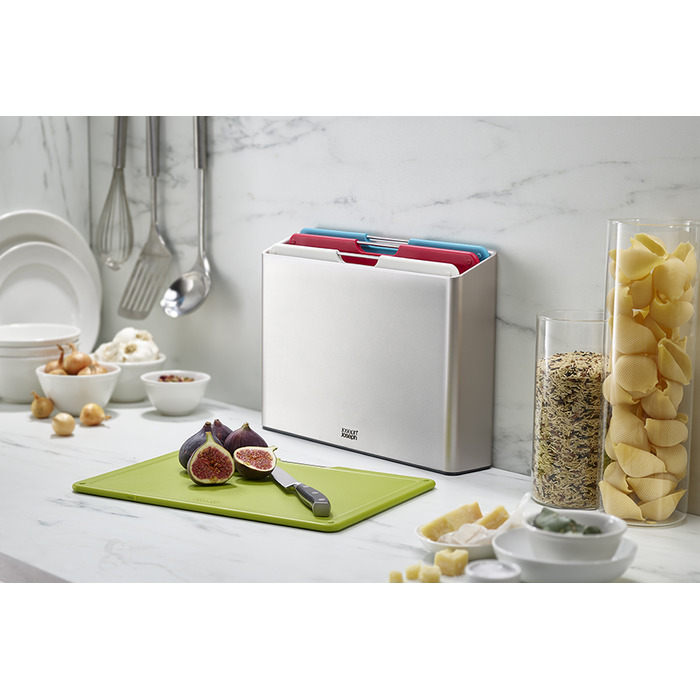 Набір обробних дощок, 7,5 х 26 х 36 см, сріблястий Folio Large Joseph Joseph