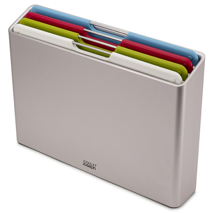 Набір обробних дощок, 7,5 х 26 х 36 см, сріблястий Folio Large Joseph Joseph