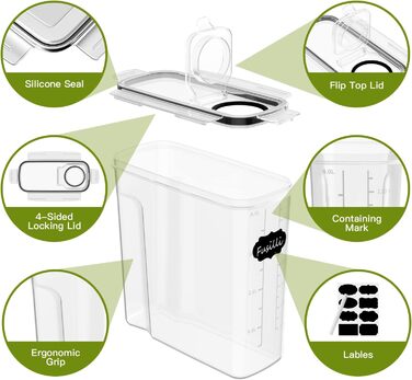 Набір ємностей для зберігання 4 л, 4 предмети Withosent