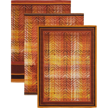 Набір з 3 багатоцільових кухонних рушників Maison d&39 Hermine Rural Christmas, 100 бавовна Барні рушники День подяки/Різдво (50 см x 70 см) (11 - Шотландська шотландка)