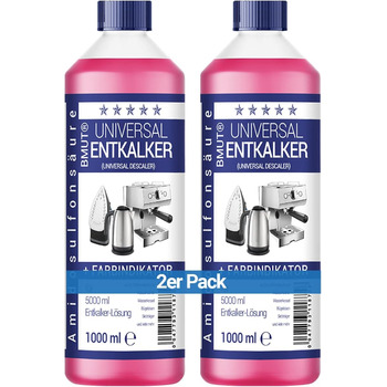 Універсальний засіб для видалення накипу 1000 мл для повністю автоматичних кавоварок та кавоварок - для 8 циклів видалення накипу, по 125 мл кожен (1 x 1000 мл) (1 л (2 шт.))
