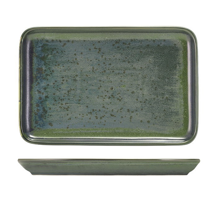 Блюдо прямоугольное 30*20 см, зеленое, Terra Porcelain Aqua Green, GenWare