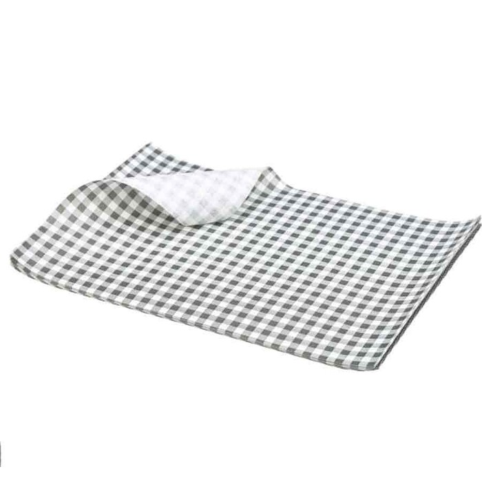 Жиронепроникний папір 25х20 см, клітинка, чорна, GenWare