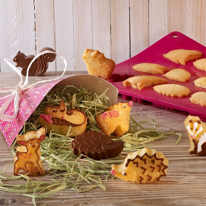 Форма для кексів у вигляді лісових тварин, 15,8 x 20,8 x 3,6 см, RBV Birkmann