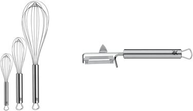 Набір віночків WMF Profi Plus 3 шт. и, віночок з нержавіючої сталі частково матовий, віночок, віночок, віночок, можна мити в посудомийній машині (комплект з картоплечисткою)