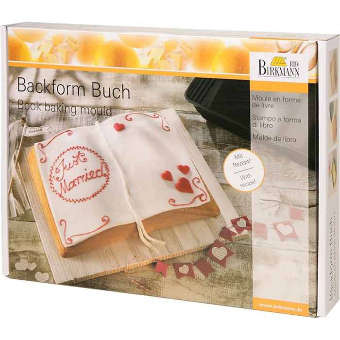 Форма для випічки у вигляді книги велика, 34 х 25 х 4,5 см, RBV Birkmann