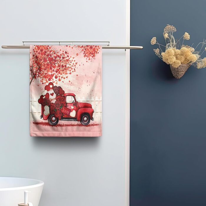 Різдвяні кухонні рушники Kwlegh, рушник для рук, різдвяна ялинка, цукерка-тростина, сніжинка, рушник для пальців, набір з 2 шт. , милий чоловічий банний рушник, високопоглинаючі рушники, 36 x (серце-ялинка-вантажівка)