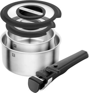 Набір з 2 кастрюль зі скляними кришками та знімною ручкою, 5 предметів Unlock Zwilling