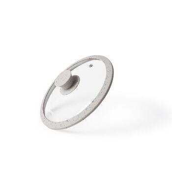 Кришка Fissman ARCADES 20 см з силіконовим ободом сірий (9995)