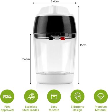 Спіральна овочерізка 4 в 1 з контейнером, чорна MENNYO