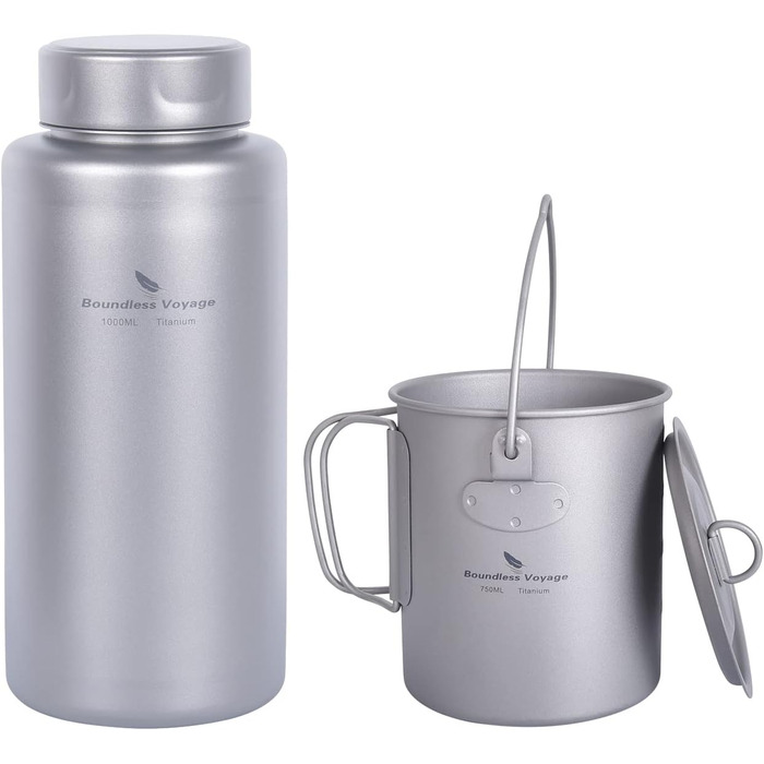 Безмежна титанова пляшка 1 л. ручний горщик 750 мл. Boundless Voyage