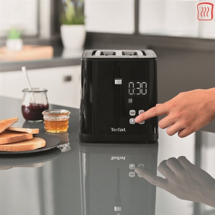 Tefal Тостер Digital, 850Вт, пластик, LED дисплей, чорний