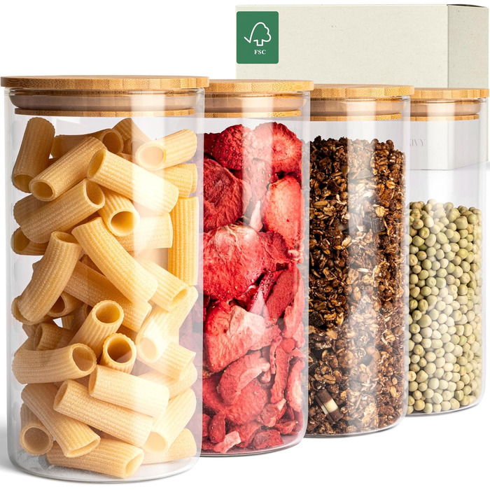 Ємності для зберігання продуктів  4 предмети 1200 мл KIVY