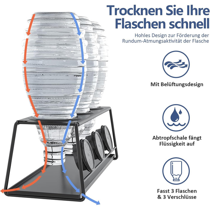 Тримач для пляшок 31,8 х 11 см чорний APEXCHASER