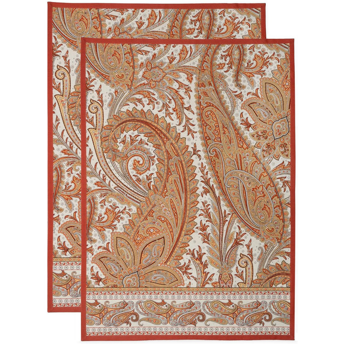 Набір із 3 багатоцільових кухонних рушників Maison d&39 Hermine Rural Christmas, 100 бавовна Барні рушники День подяки/Різдво (50 см x 70 см) (Кашмірський пейслі)