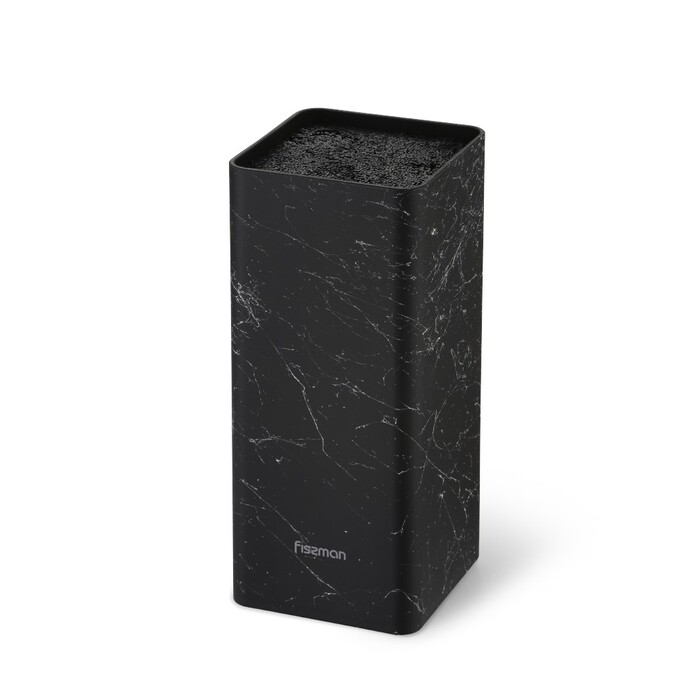 Підставка Fissman для кухонних ножів 10x10x22 см, колір ЧОРНИЙ МАРМУР пластик (12883)