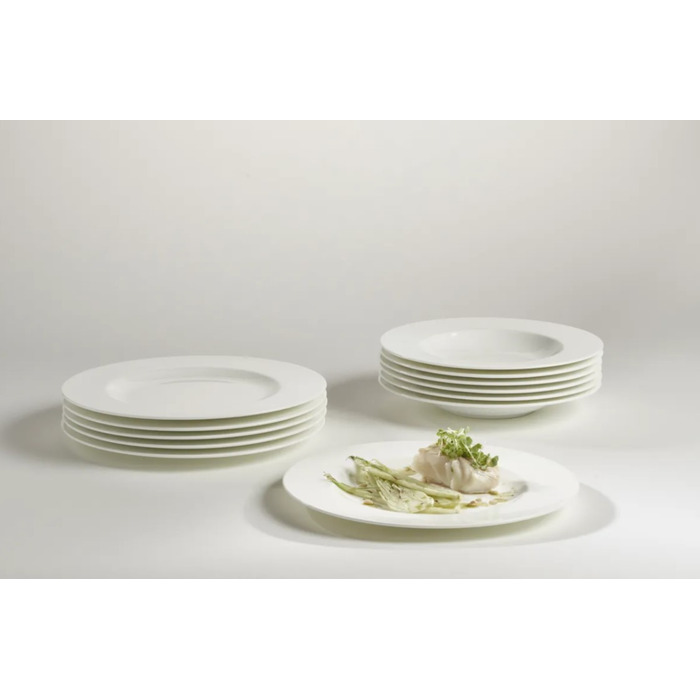 Набір тарілок на 6 персон, 12 предметів білий Noblesse by Villeroy & Boch