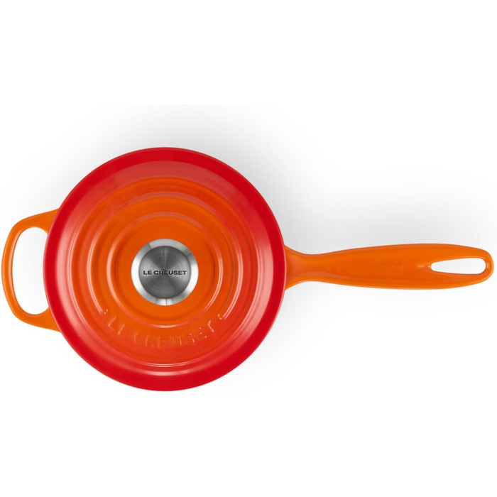 Чавунний сотейник Ø 16 см, 1,2 л з кришкою, полум'яно-червоний Signature Le Creuset