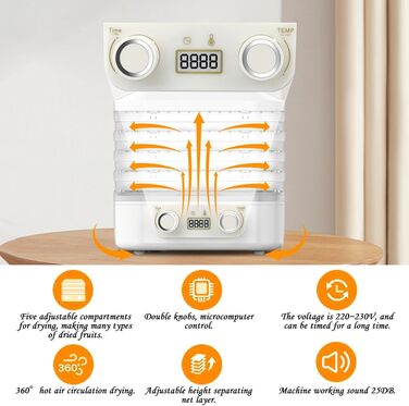 Дегидратор на 5 полок, белый Ranjima