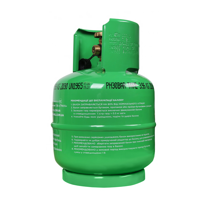 Газовий балон, вибухобезпечний 4кг, 7л. GRILLI 777751 Код: 007609