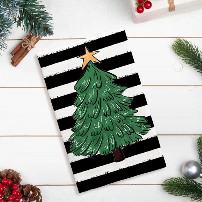 Набор из 4 рождественских кухонных полотенец 45 x 65 см, набор X Ohok