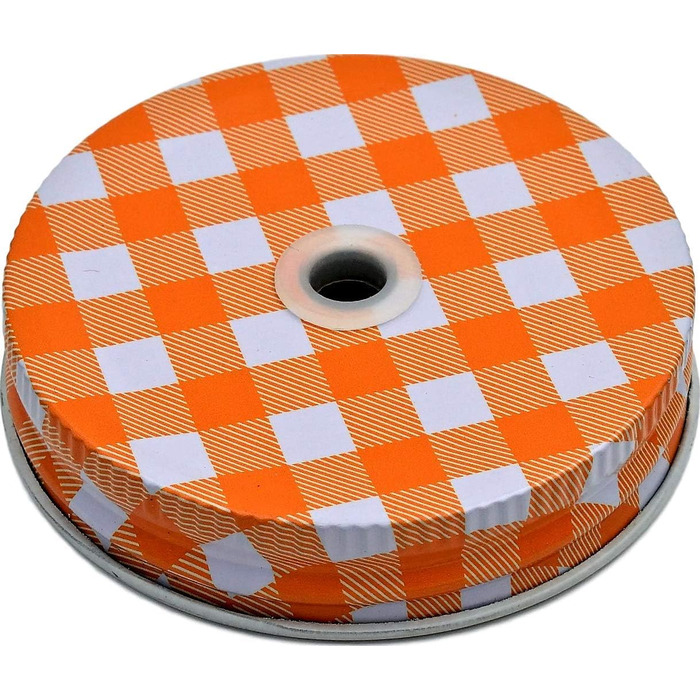 Набор из 6 стаканов для питья с крышкой 450 мл оранжевый gouveo