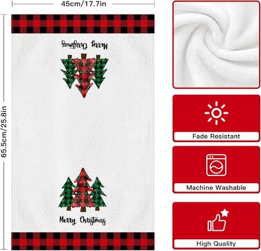 Набір з 2 різдвяних кухонних рушників 45 x 65 см, набір R Ohok