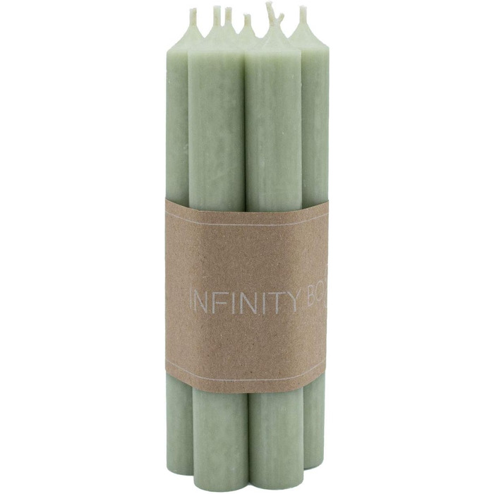 Набір з 7 конічних свічок 2,2 х 18 см, колір шавлії Infinity Boxs