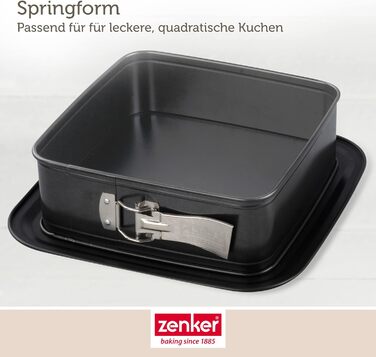 Форма для випікання з відповідною кришкою для прямого транспортування форма для торта для випікання та транспортування (квадратна пружинна форма), 24 шт., 8