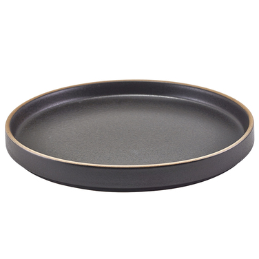 Тарілка презентаційна 25*2.5 см із низьким вертикальним бортом, Kava Black Stoneware, GenWare