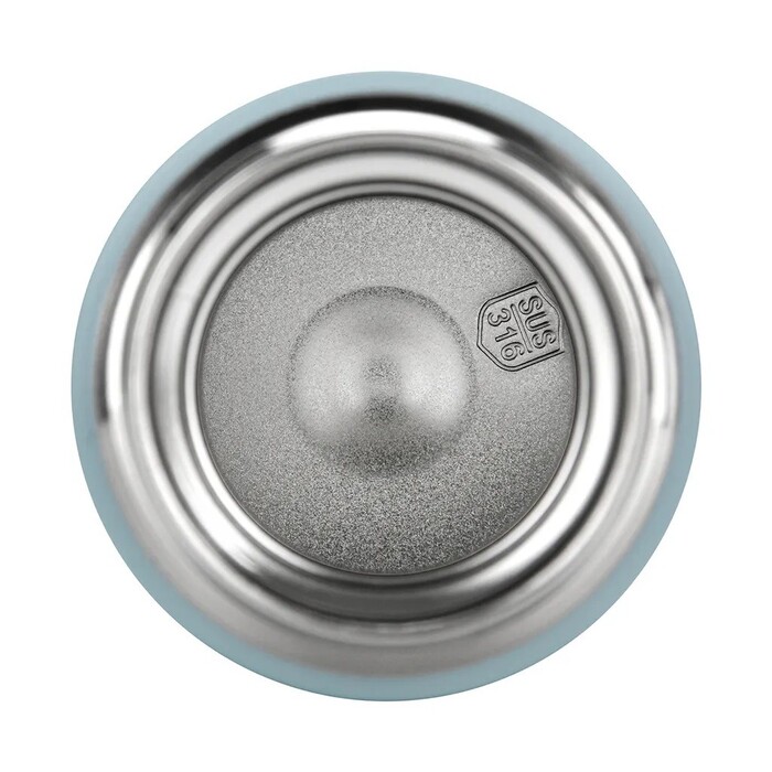 Термос Fissman 390 мл колір голубий нержавіюча сталь (9867)