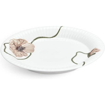 Тарелка для завтрака 22 см, белая с акварельным узором Poppy Hammershøi Kähler